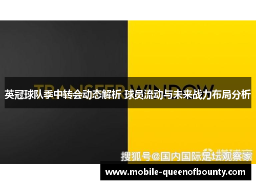 英冠球队季中转会动态解析 球员流动与未来战力布局分析